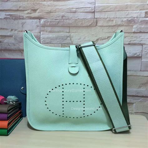 replica hermes evelyne iii gm bags in green color